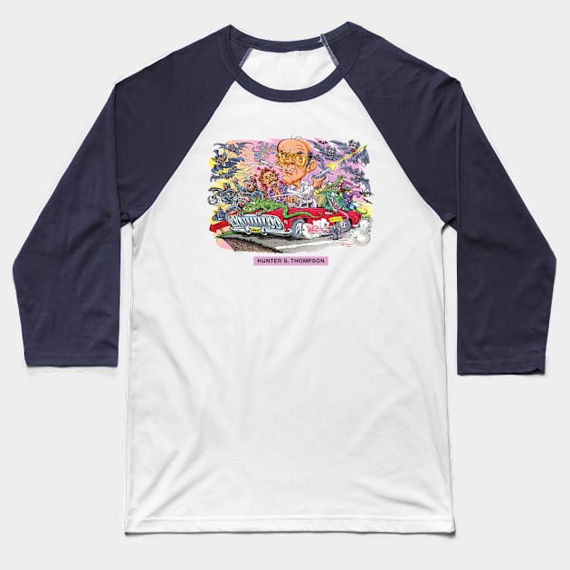 Hunter S. Thompson Baseball T-Shirt by PLAYDIGITAL2020